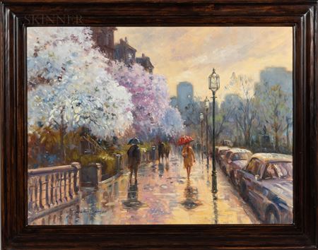 Sample artwork by William J Maloney (Born 1932), known for landscape, seascape, urban views and marine painting, illustration - View similar artists and auction records