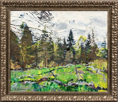 Winter Landscape by Vyacheslav Frantsevich Zagonek - Auction record, sale price, and art valuation. Compare with similar artists and explore comparable artworks.