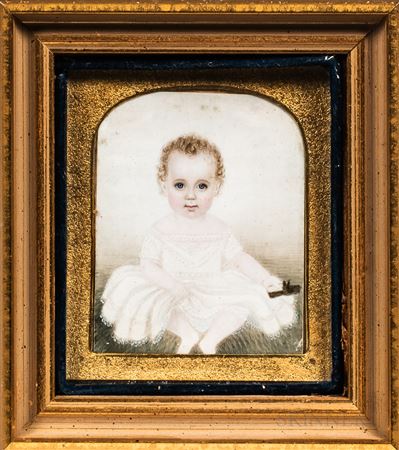Miniature Portrait of a Boy in a White Gown