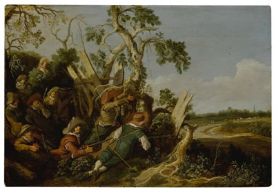 Soldiers preparing an ambush