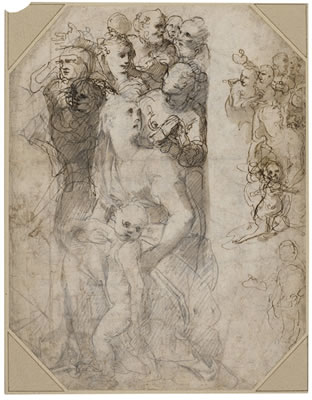 Recto: Two groups of figures, studies for the Frangipani Chapel, San Marcello al Corso Verso: Studies for the lunette above the altar in the Frangipani Chapel and an architectural design for a wall decoration by Taddeo Zuccaro - Auction record, sale price, and art valuation. Compare with similar artists and explore comparable artworks.
