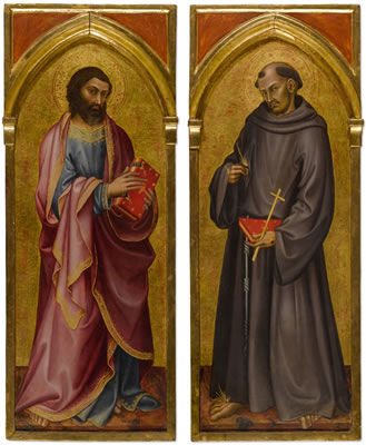 Saint Simon; Saint Francis of Assisi: a pair by Taddeo Di Bartolo - Auction record, sale price, and art valuation. Compare with similar artists and explore comparable artworks.