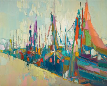 Sailboats by Nicola Simbari - Auction record, sale price, and art valuation. Compare with similar artists and explore comparable artworks.