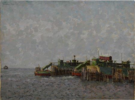 Brooklyn Ferry by Herman Rose - Auction record, sale price, and art valuation. Compare with similar artists and explore comparable artworks.