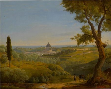 Rome, a view of Saint Peter's from Monte Mario