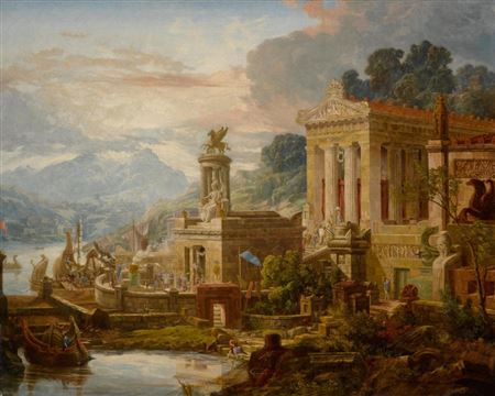 The landing place to a Temple of Victory through the Gate of Minerva