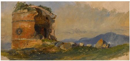 The Ruin of the Torre de' Schiavi in the Roman Campagna