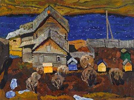 On the River Tverets by Yuri Matushevski - Auction record, sale price, and art valuation. Compare with similar artists and explore comparable artworks.