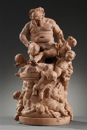 The Randon de Boisset Silenus, a Dionysiac group representing Silenus enveloped by frolicking putti