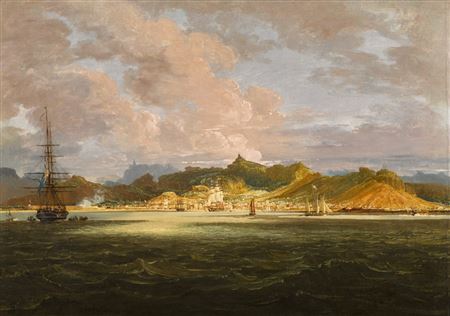 View of Port Louis, Mauritius from the sea