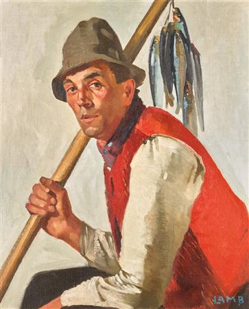A Fisherman with Pollan by Charles Vincent Lamb - Auction record, sale price, and art valuation. Compare with similar artists and explore comparable artworks.