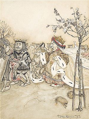 "The Queen never left off quarrelling with the other players, and shouting 'Off with his head!' or, 'Off with her head!'"