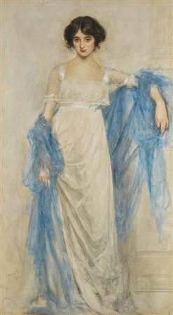 The Blue Shawl by Mary L Gow - Auction record, sale price, and art valuation. Compare with similar artists and explore comparable artworks.