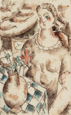 Femme au bouquet