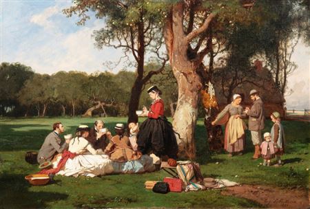The Luncheon on the Grass by Eugene le Poittevin - Auction record, sale price, and art valuation. Compare with similar artists and explore comparable artworks.