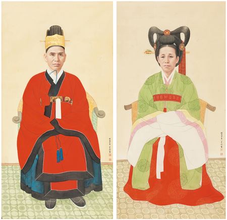 Portrait of couple Lee Jeong-gyu Portrait of Lee JungKyu and His Wife