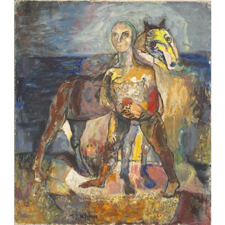 Man and Horse by Marthinus LaGrange - Auction record, sale price, and art valuation. Compare with similar artists and explore comparable artworks.