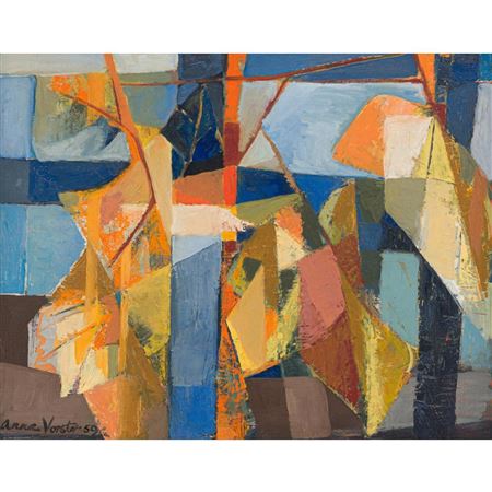 Abstract Composition by Anna Vorster - Auction record, sale price, and art valuation. Compare with similar artists and explore comparable artworks.