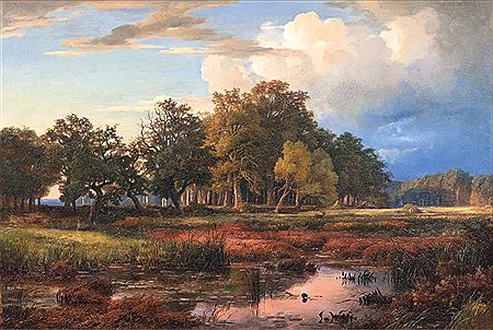 Landscape in Schleswig-Holstein by Adolf Friedrich Vollmer - Auction record, sale price, and art valuation. Compare with similar artists and explore comparable artworks.