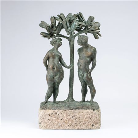 Adam and Eve (The Apple). by Clemens Pasch - Auction record, sale price, and art valuation. Compare with similar artists and explore comparable artworks.