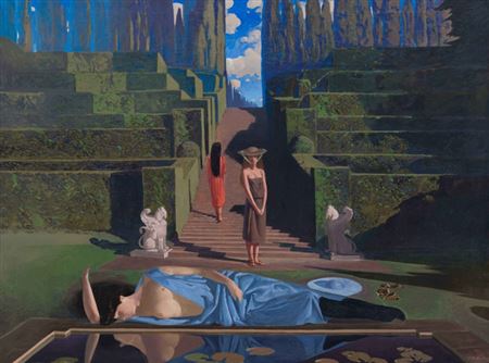 Figures in a Garden (Bathsheba's Bath)