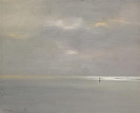 Gray beach and two figures. 1989 by Ignacio Garcia Erguin - Auction record, sale price, and art valuation. Compare with similar artists and explore comparable artworks.