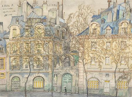 Street of Paris by Julio Caro Baroja - Auction record, sale price, and art valuation. Compare with similar artists and explore comparable artworks.