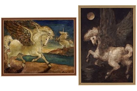 TWO WORKS. Including 'Pegasus' and 'Pegasus and Unicorn'