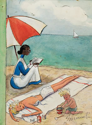 Sample artwork by Barbara Shermund (1899 - 1978), known for new yorker and other magazine feminist theme cartoons - View similar artists and auction records