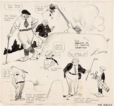 "The Niblick" and "Who gets the most fun out of golf?" (2) by Clare Briggs - Auction record, sale price, and art valuation. Compare with similar artists and explore comparable artworks.