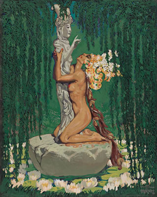 "Ratna Manggali - daughter of Rangda and Bodhisattva" by Mahlon Blaine - Auction record, sale price, and art valuation. Compare with similar artists and explore comparable artworks.