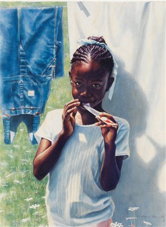 Sun Drops. by Leroy Allen - Auction record, sale price, and art valuation. Compare with similar artists and explore comparable artworks.