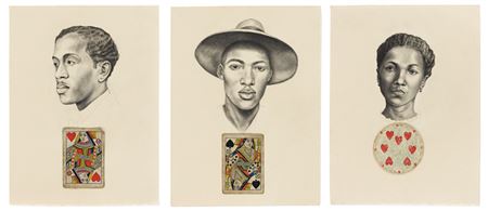 Sample artwork by Whitfield Lovell (Born 1959), known for installation sculpture, charcoal portrait drawing - View similar artists and auction records