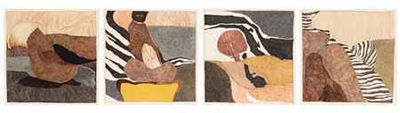 Group of 4 untitled drawings (Organic Forms)
