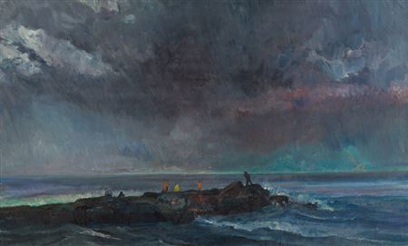 Sample artwork by Louis Sloan (1932 - 2008), known for landscape painting - View similar artists and auction records