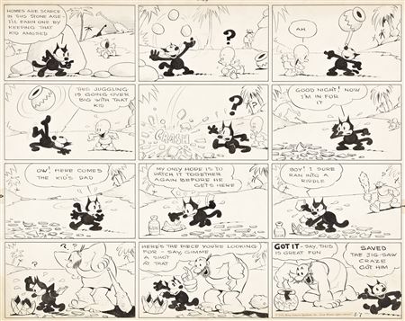 Sample artwork by Otto Messmer (1892 - 1983), known for cartoonist, animator - View similar artists and auction records