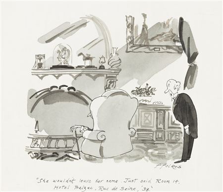 "She wouldn't leave her name. Just said Room 14, Hotel Balzac, Rue de Seine, '38."