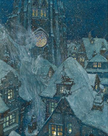 Sample artwork by Edmund Dulac (1882 - 1953), known for children's book illustration, design - View similar artists and auction records