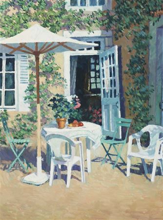 A sunlit garden