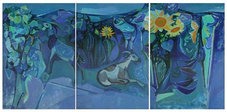 Mural, triptych
