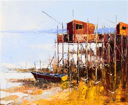 "The fisherman's house" by Celestin Messaggio - Auction record, sale price, and art valuation. Compare with similar artists and explore comparable artworks.