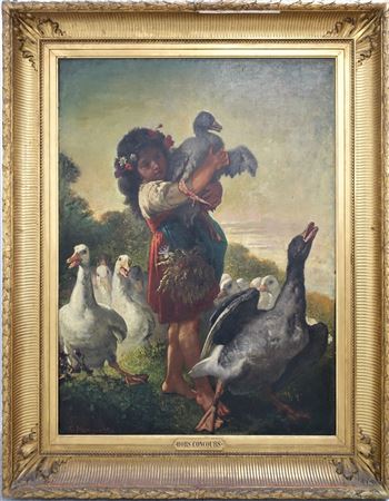 The little goose keeper by Charles Monginot - Auction record, sale price, and art valuation. Compare with similar artists and explore comparable artworks.
