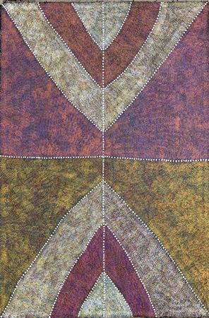 Sample artwork by Dolly Mills Petyarre (Born 1948), known for aboriginal  ceremonial painting, batik - View similar artists and auction records