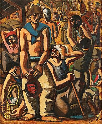 Figures in the Kibbutz, 1947