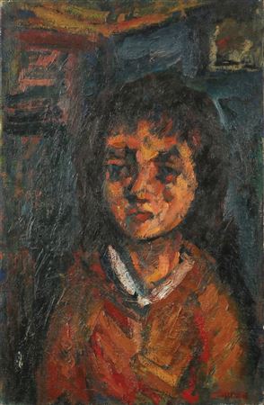 A Girl in a Dark Background, circa 1943