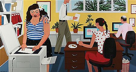 Sample artwork by Zoya Cherkassky-Nnadi (Born 1976), known for expressive pop art style in painting and illustration. - View similar artists and auction records