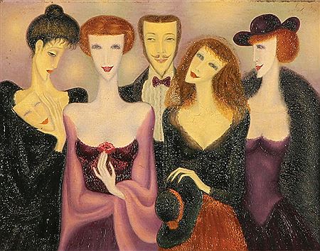 5 Figures at a Masquerade, 1978 by Maquiavella Pichhadze - Auction record, sale price, and art valuation. Compare with similar artists and explore comparable artworks.