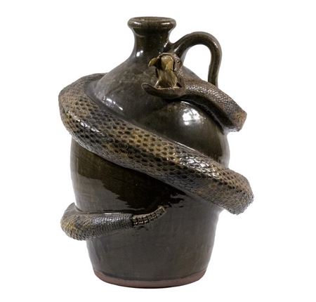 STONEWARE RATTLESNAKE JUG