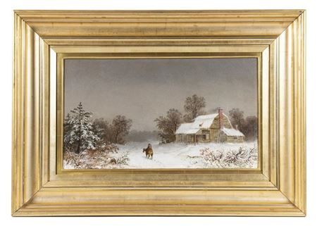 Passing a Pennsylvania Dutch Farmhouse in Winter