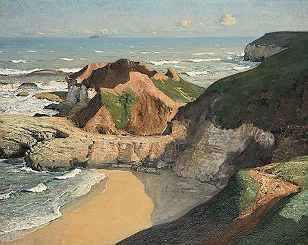 Extensive view of a coastline by Reginald Grange Brundrit - Auction record, sale price, and art valuation. Compare with similar artists and explore comparable artworks.